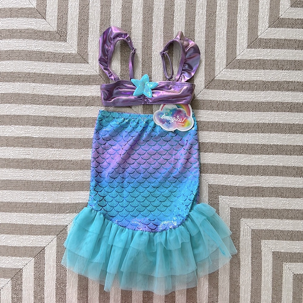 Bmagical by Btween Little Mermaid 🧜‍♀️ Toddler Girl 2-piece Outfit